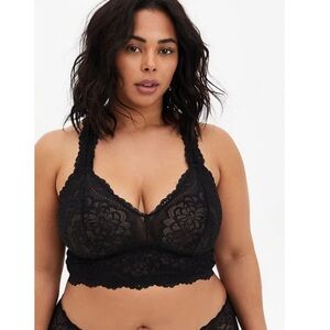 NWT TORRID BLACK LACE RACERBACK BRALETTE